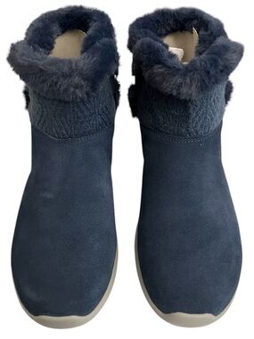 NIB Skechers On The Go CityWomen’s Navy Faux-Fur Ankle Boots